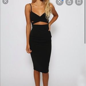 Shein plunging neckline cross dress